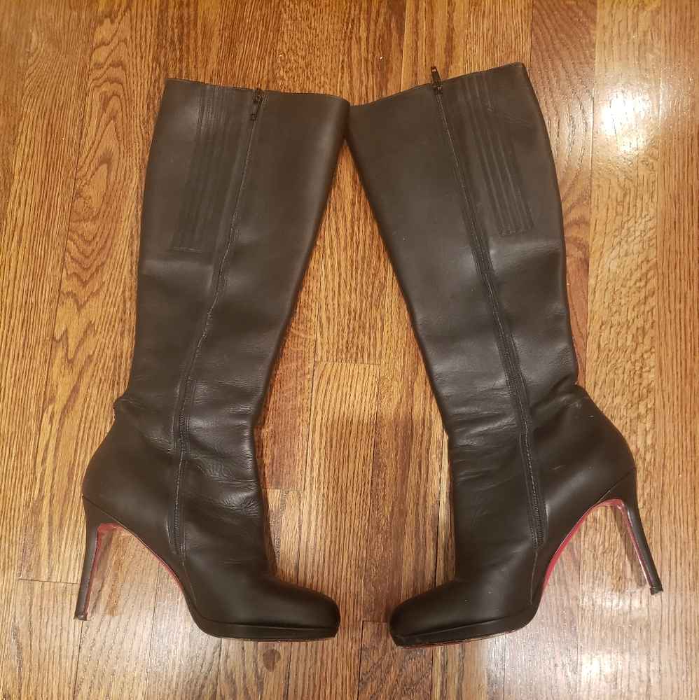 Christian Loubitin Black Tall Boots